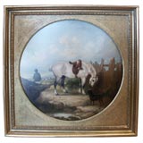19th C English Oil Painting by Samuel Raven