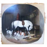 19th C English Oil Painting by Samuel Raven
