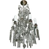 Antique Early 20th C Crystal Chandelier