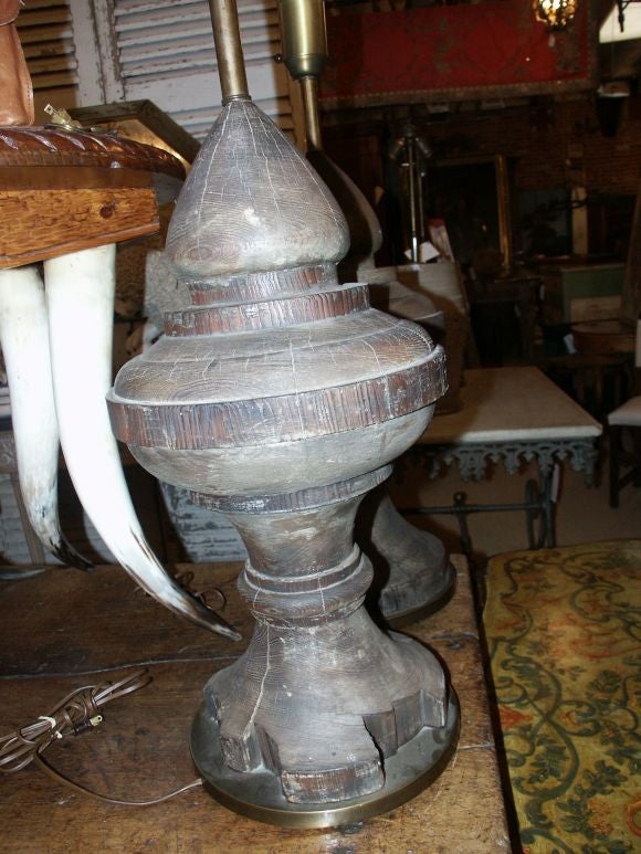 Pair of Architectural Element Lamps