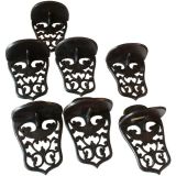 Set of Seven Carved Asian Wall Brackets