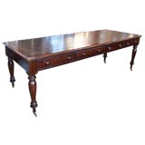 Long Leather Top Table