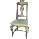 Painted Italian Chair With Bird Design