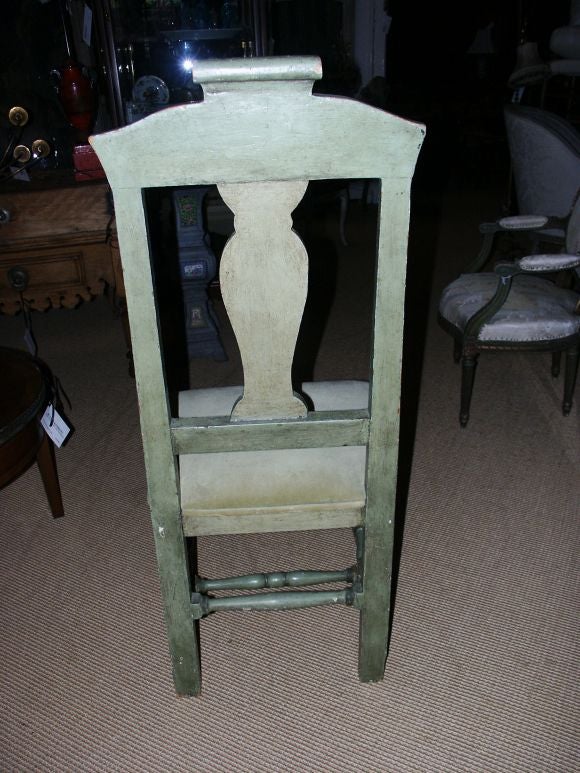 Painted Italian Chair With Bird Design
