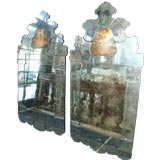 Large Pair of Continental Style Mirrors