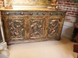 Vintage Italian Style carved and painted side board
