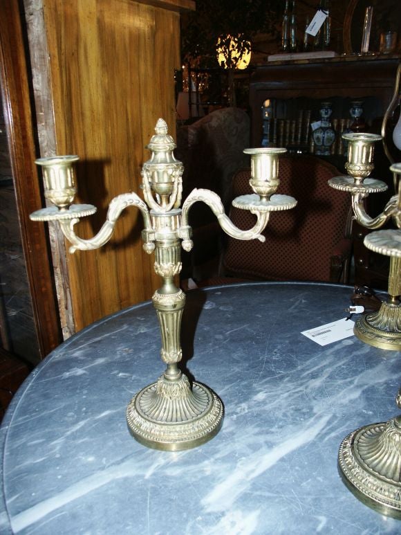 Gilt Bronze Candelabres