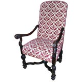 Large Scale Throne Walnut Arm Chair