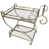Vintage gilt Metal Bar Cart