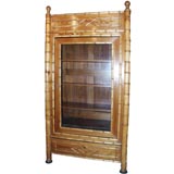 19th C Faux Bamboo Armoire