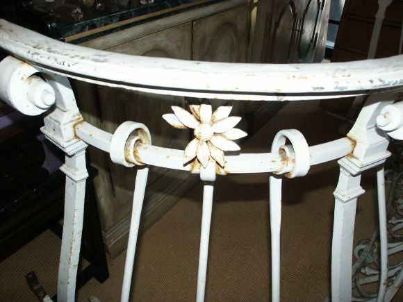 American Vintage Wrought Iron Terrace Balustrade For Sale