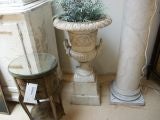 Pair of Cast Iron Urns