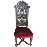 Flemish Baroque Walnut Side Chair