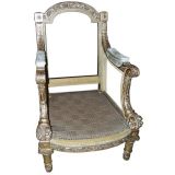 Antique 19th C French Giltwood Arm Chair