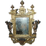 18th C Italian Figural Mirror