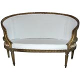Antique 19th C French Giltwood Setee