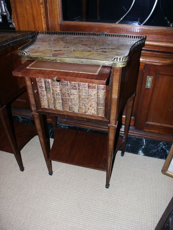 Pair of Louis XVI Style Faux Book Side Tables