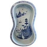 Antique Chinese Export Blue and White Bidet