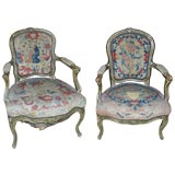 Pair of 18th C French Arm Chairs