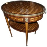 Louis XVI Style Gilt Bronze Mounted Marquetry Table