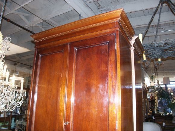 Mahogany Late 20th C George III Style Linen Press For Sale
