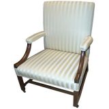 George III Mahogany Library Chair