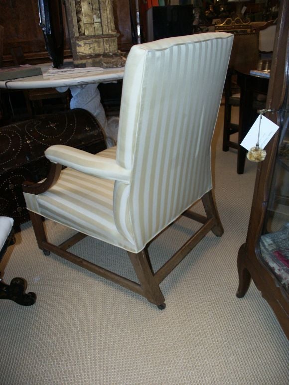 George III Mahogany Library Chair