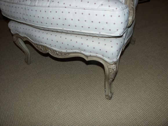 20th Century Louis XV Style Paint Decorated Arm Chair