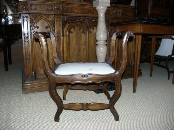 Early 19th C Fruitwood Stool
