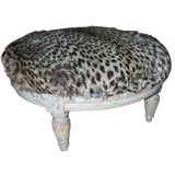 Great Little Round Foot stool in Leopard