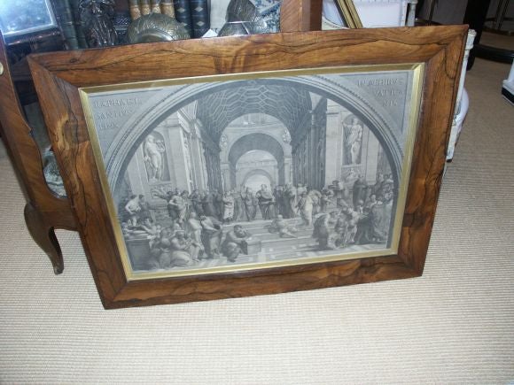 School of Athens by Raphael in  Antique Rosewood Frame