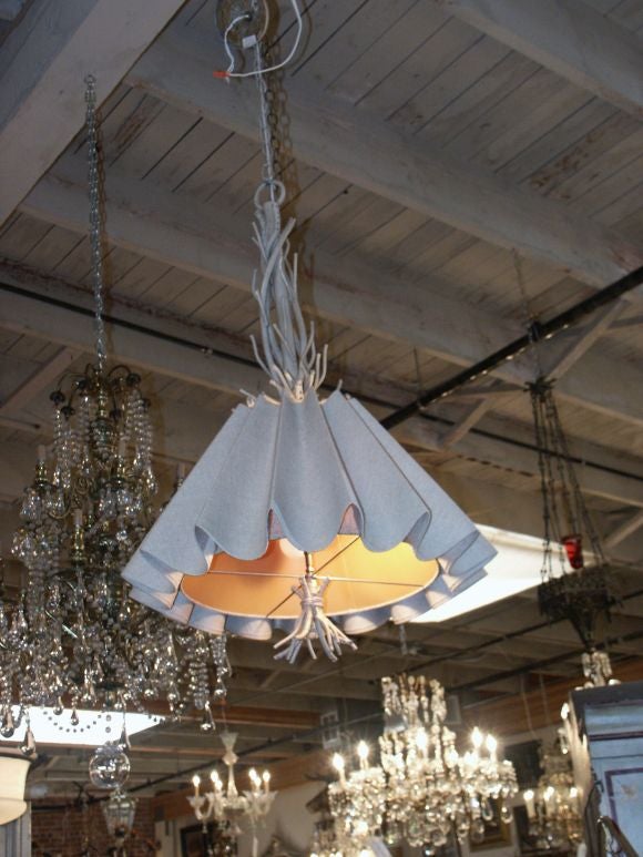 Painted Iron Coral Custom Hanging Light