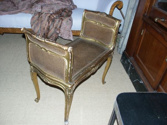 Antique Louis XV Style Giltwood Stool