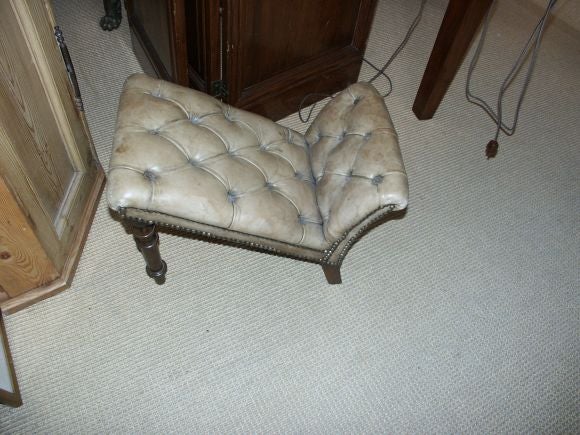 Tufted Leather Foot Stool