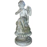 Antique Cupid Garden Statue