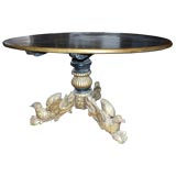 Anglo Indian Giltwood and Ebony  Oval Table