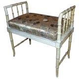 Great Painted Faux Bamboo Bench