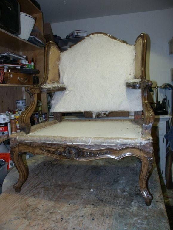 Beautiful and comfortable wing chair with nice arm rest and well carved frame.