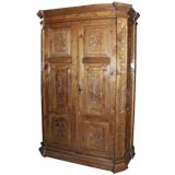Highly Carved Pine Armoire