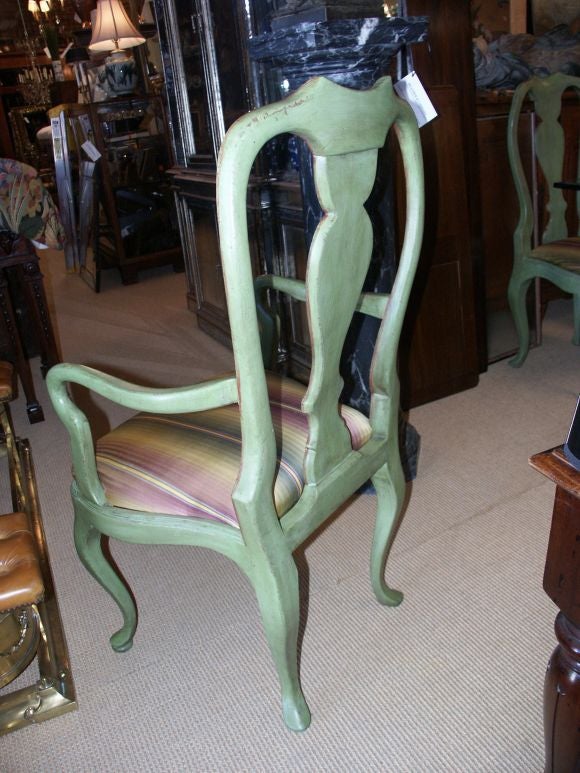 20th Century Set of fourteen Swedish or Queen Anne Style Painted Chairs
