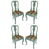 Set of fourteen Swedish or Queen Anne Style Painted Chairs