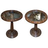 Antique Pair of Regency Tables with Mirrored Tops