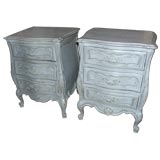 Pair of 20th C  Painted Night Stands In the French Style