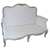 French Country Settee With Painted Finish