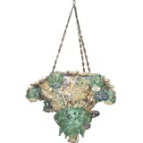 Vintage Majolica Hanging Lantern