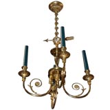 Mid 20thC Bronze Chandelier  Neoclassical Style