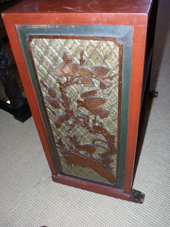 Red Asian Bookcase