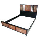 Fun 20th C Asian Bed Made of Antique Panels