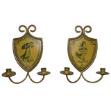Pair of Tole Wall Sconces