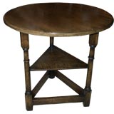 Vintage English Oak Cricket Table